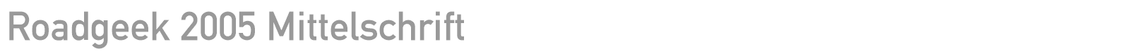 Roadgeek 2005 Mittelschrift font preview